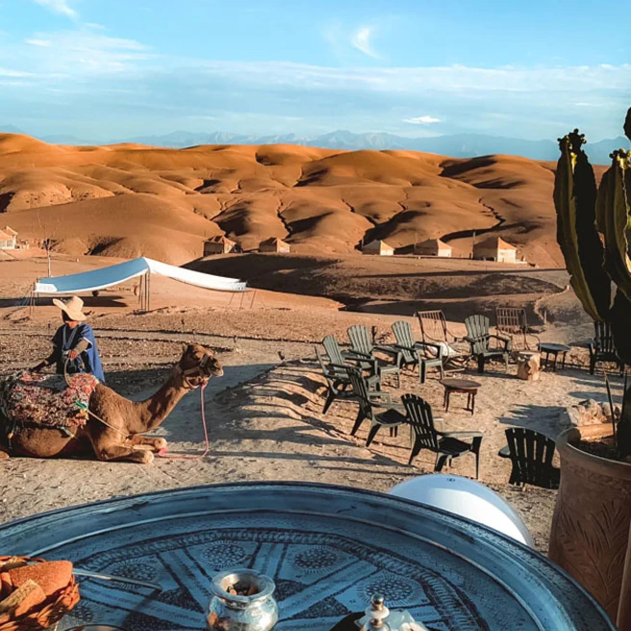 Atlas Mountain And Lunch In Agafay Desert With Camels