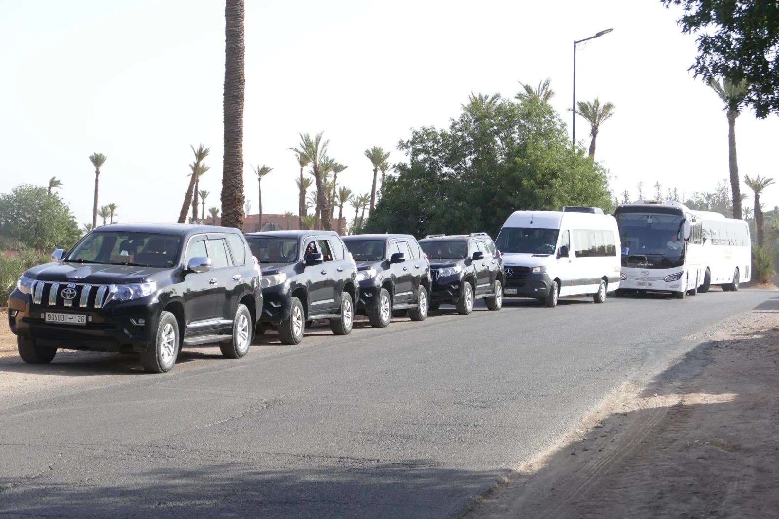 EasyTake vehicles on the road for a Marrakech transfer