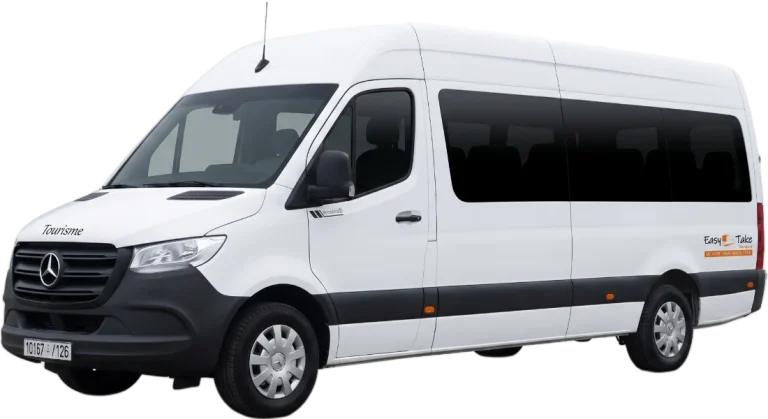 Marrakech Tours, Day Trips & Morocco Adventures 132 Mercedes Sprinter minibus with driver in Marrakech
